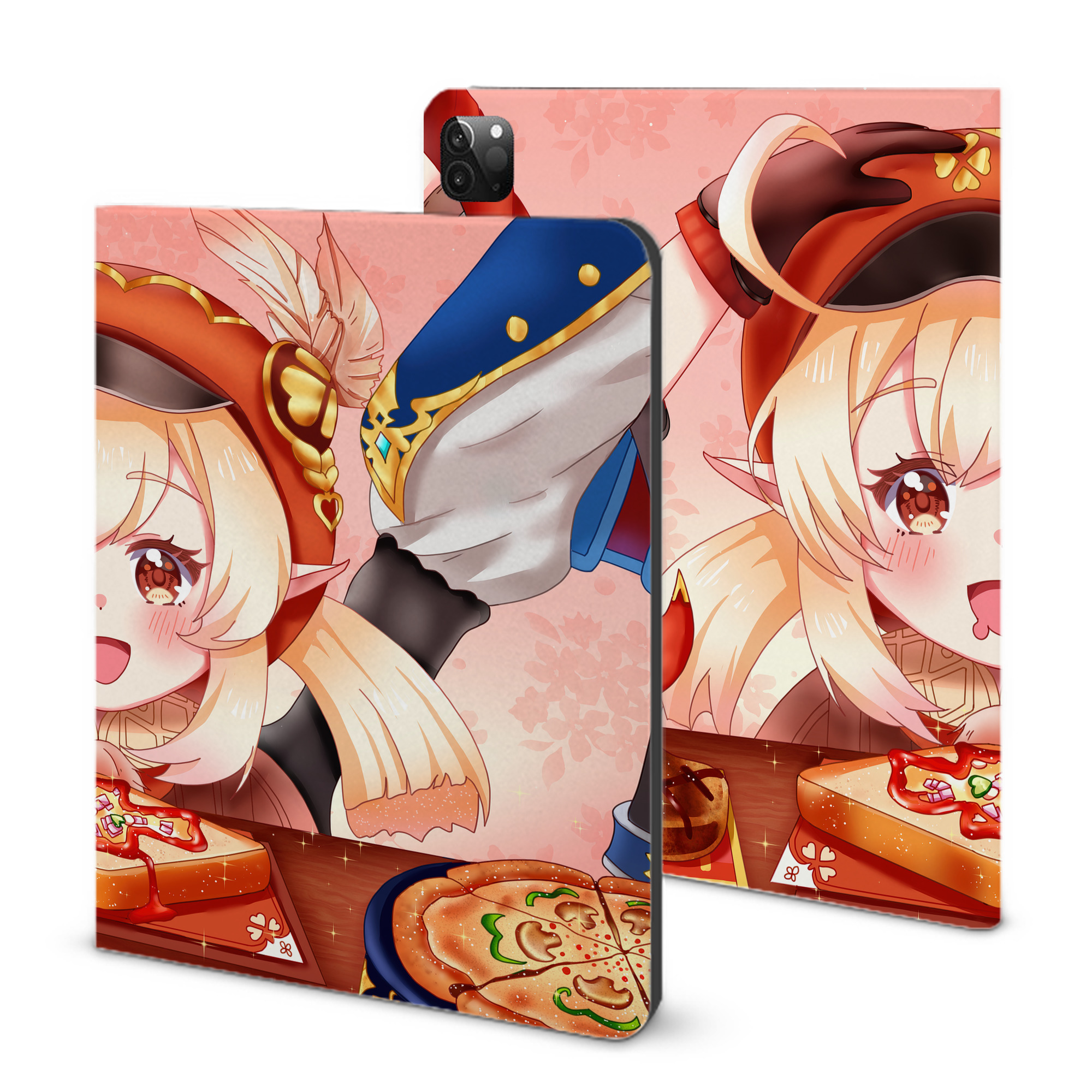 げんし神 genshin IPadケース ペンホルダー付き ブックスタイルデザイン